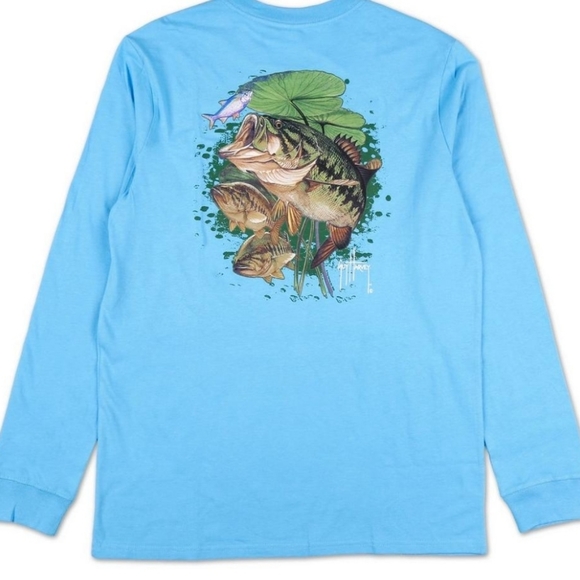 Guy Harvey Other - Guy Harvey Men's Outdoor Long-sleeve Tee Size Medium Blue